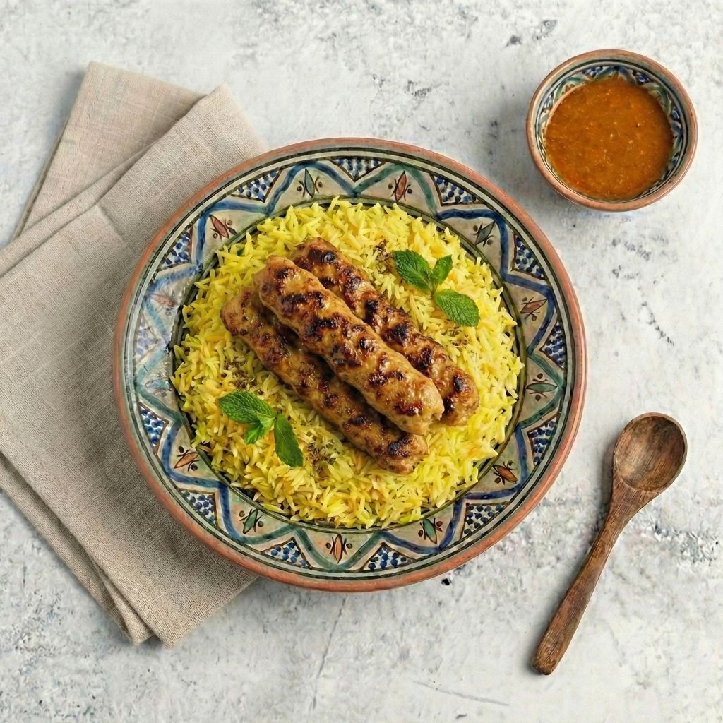 طبق كباب دجاج